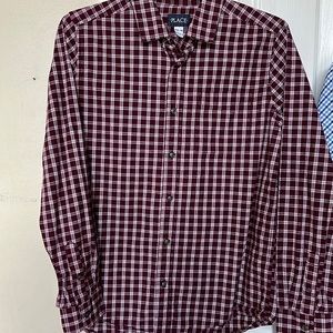 Boys XXL Size 16 Place button-down. Patroon & white. EUC